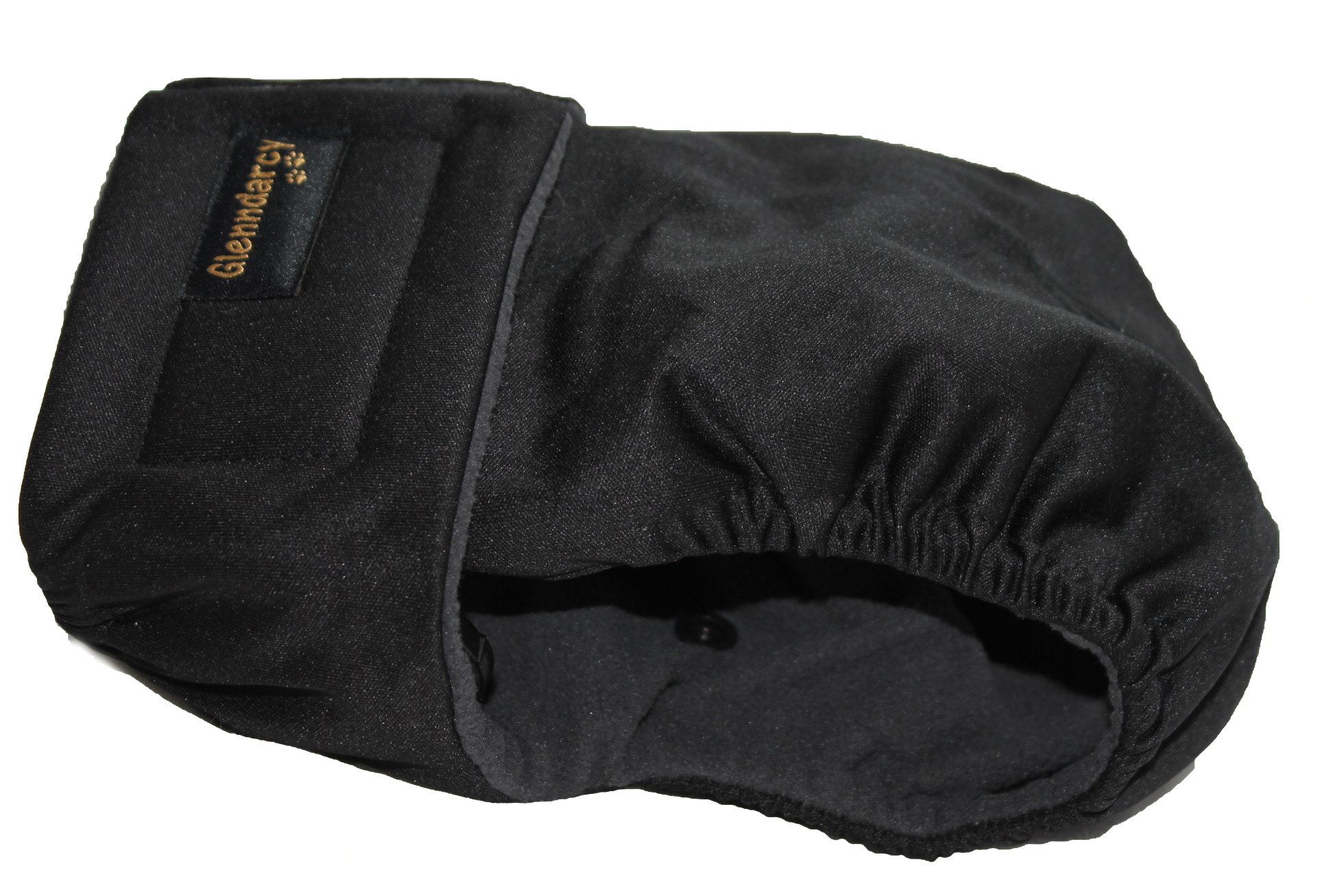 Glenndarcy Female Dog Season Nappy - Waterproof Fabric (Size Small Pants only, Jet Black) — image 1