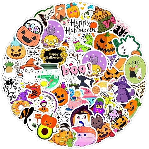 Halloween Stickers, Cute Stickers for Water Bottles Laptop Tablet Scrapbook Skatebo...