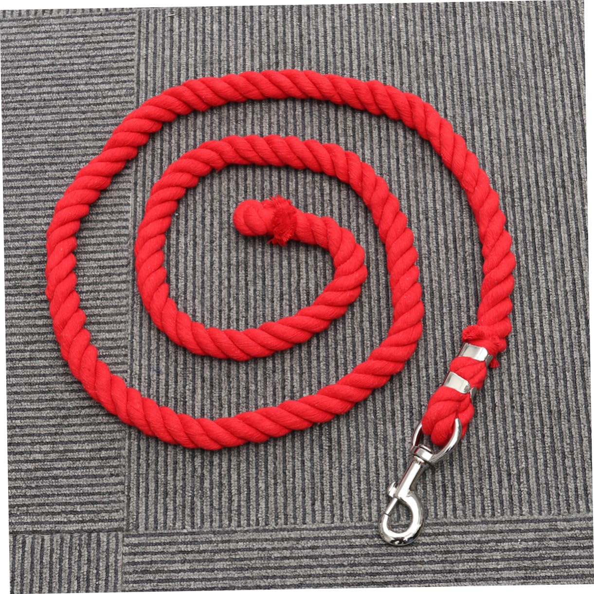 Toddmomy Corda per Cavallo in Cotone 2 Metri con Moschettone Rosso