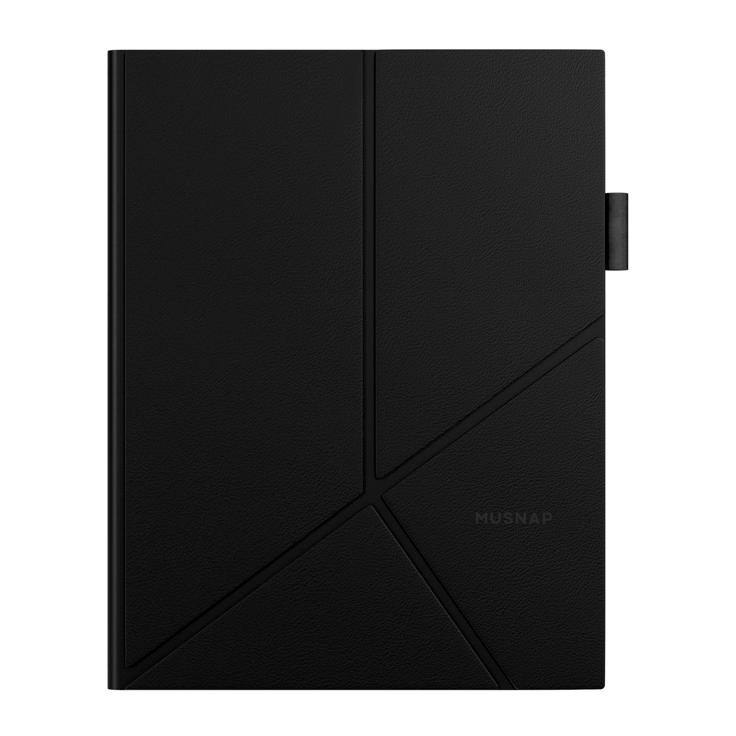 X - Funda magnética de piel con apagado y encendido automático con cierre magnético (negro)