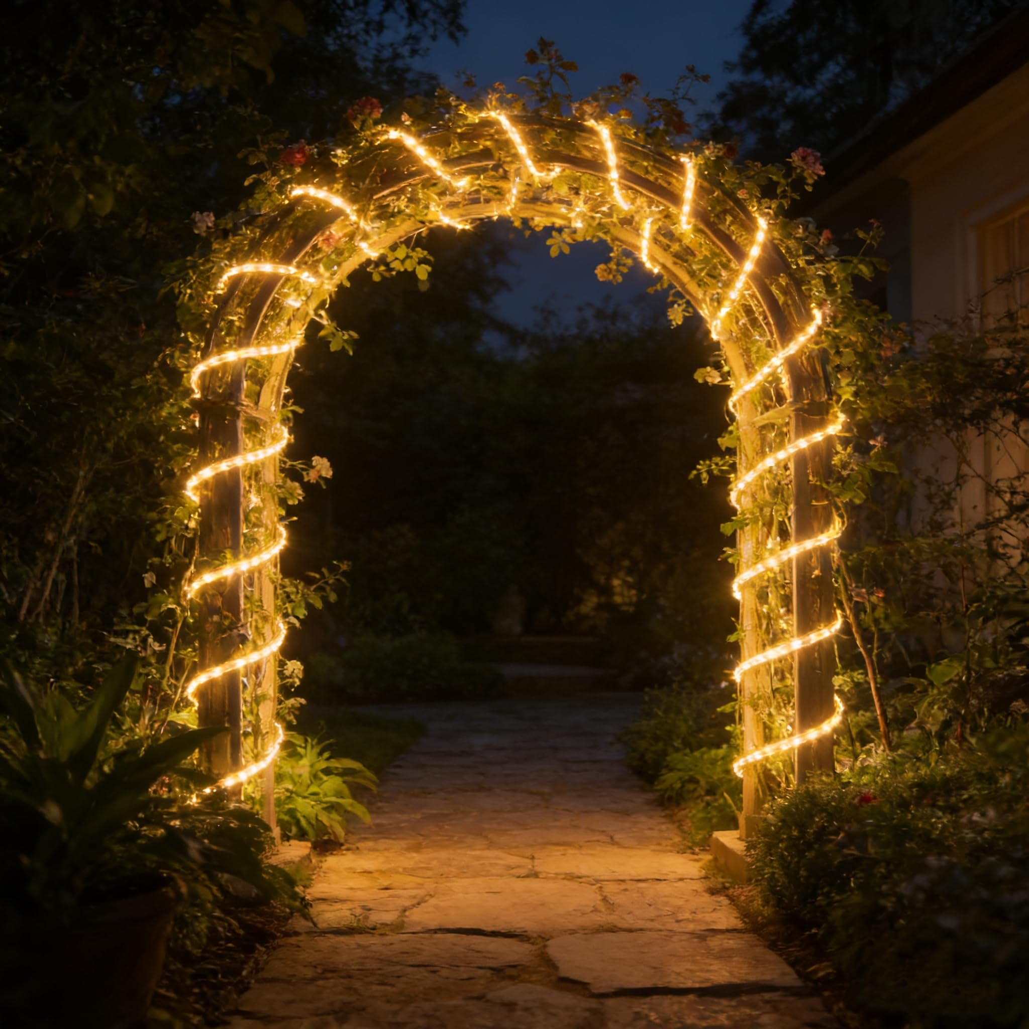 10-100m LED-Strip für Außenbereich, 2700K Warmweiß, IP54, Dimmbar, 60 LEDs/m, 5W/m (10 meter)