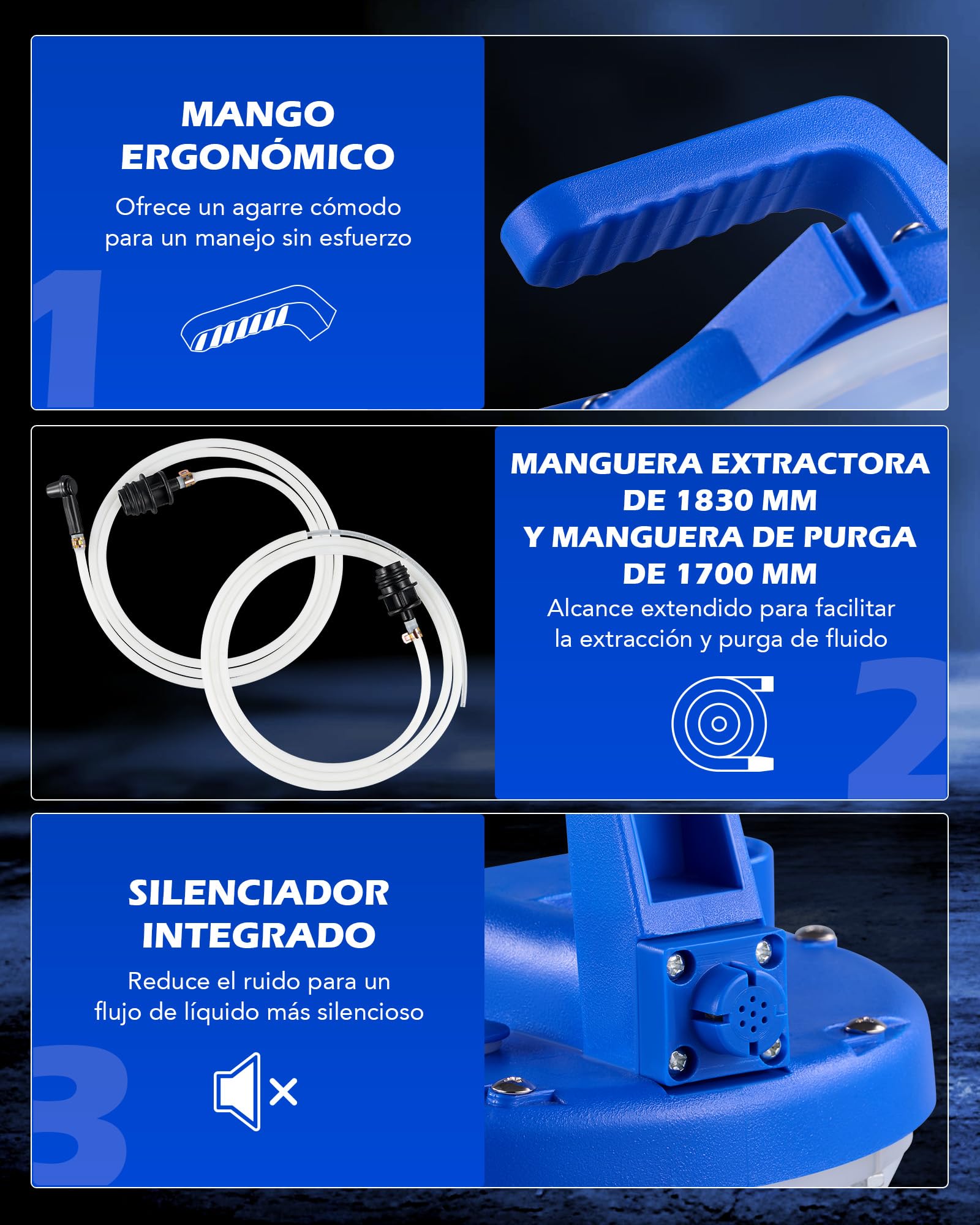 Orion Motor Tech Kit de purgado de Frenos al vacío 3L