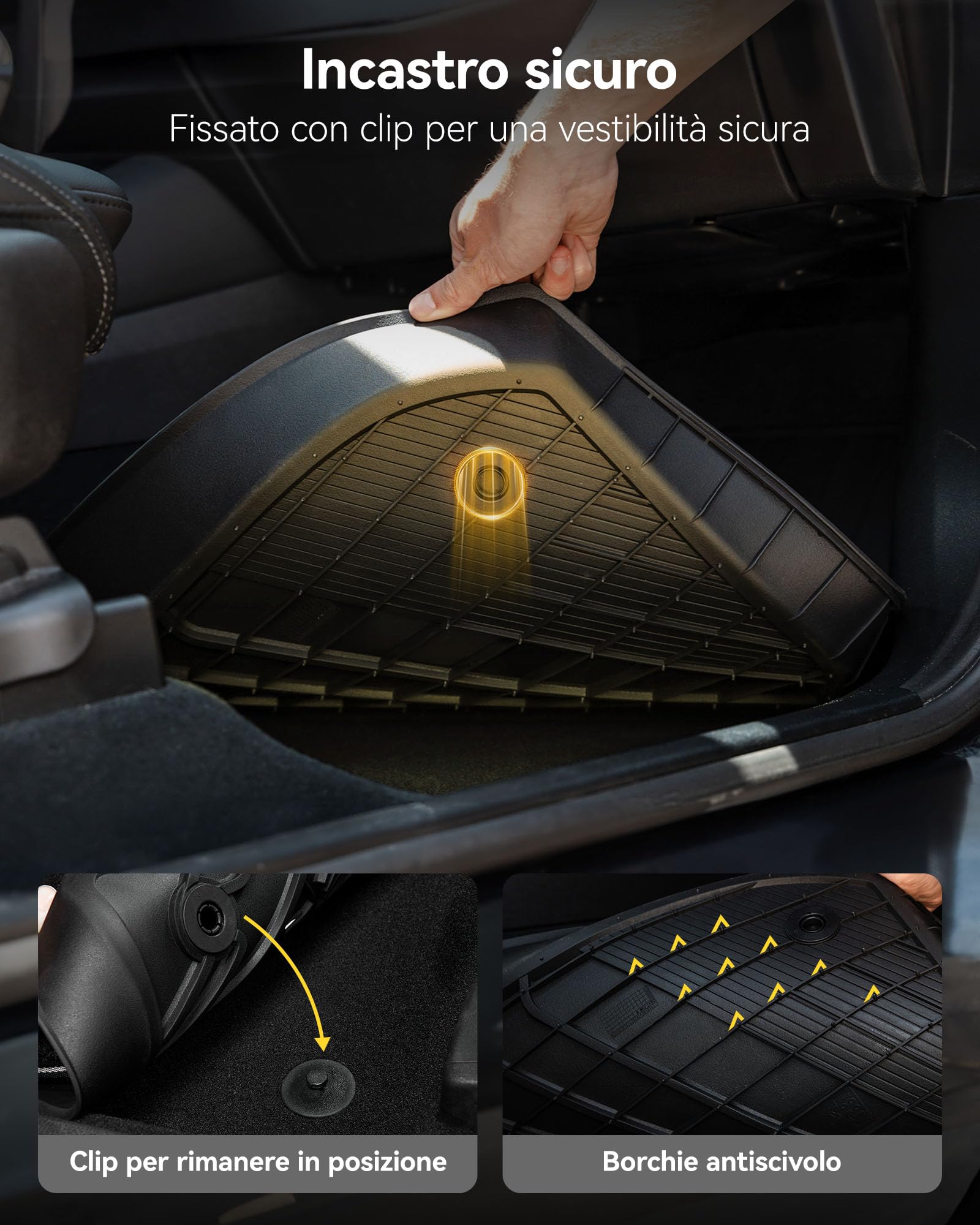 3W Tappetini Compatibile con BMW X3 G45 2025-2026, Facili da pulire Tappetino Antiscivolo per Impermeabili a Copertura Completa Set Adatto a BMW X3, tutte le stagioni Tappeti Auto su Misura in Thorex™