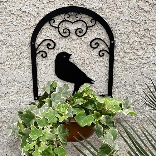 Miniatura 2 de Lily's Home Maceta de pared para interiores y exteriores, maceta suculenta con motivo de pájaro. Planta no incluida.