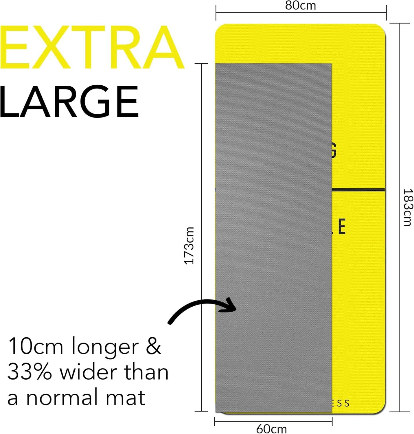 Large Exercise Mat – Extra Thick 10mm Workout Mat (72"x32") – Non-Slip TPE Yoga Mat for Women & Men – Pilates, HIIT, Fitness & Home Gym Mat – Includes Free Carry Bag