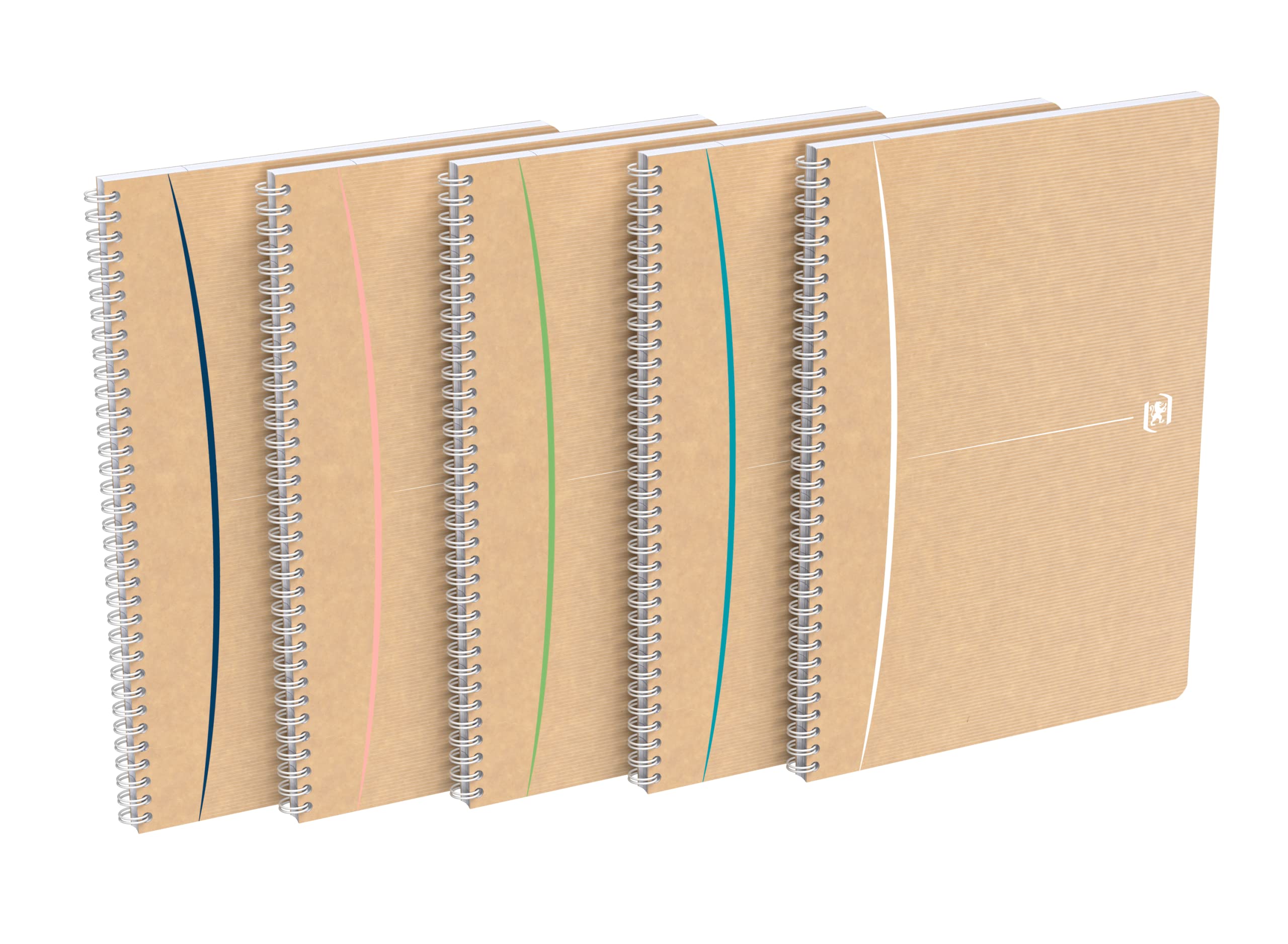 Oxford 10 cuadernos en espiral A4, bueno para el medio ambiente, 50 hojas