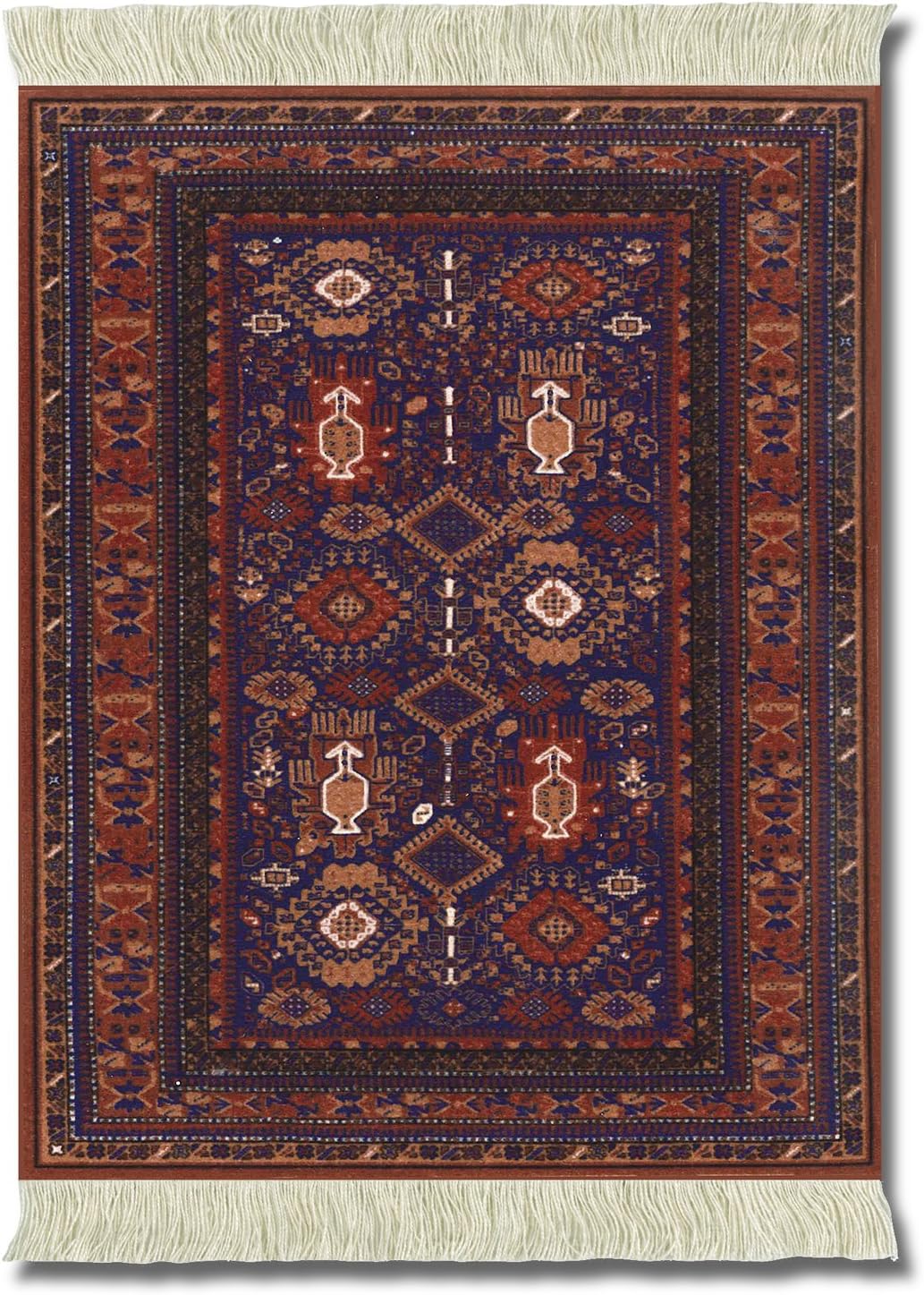 Lextra (Timuri, Deyoung Museum), Mouserug, Navy/Red/Rust, 10.25 x 7.125 Inches, One (MKT-1)