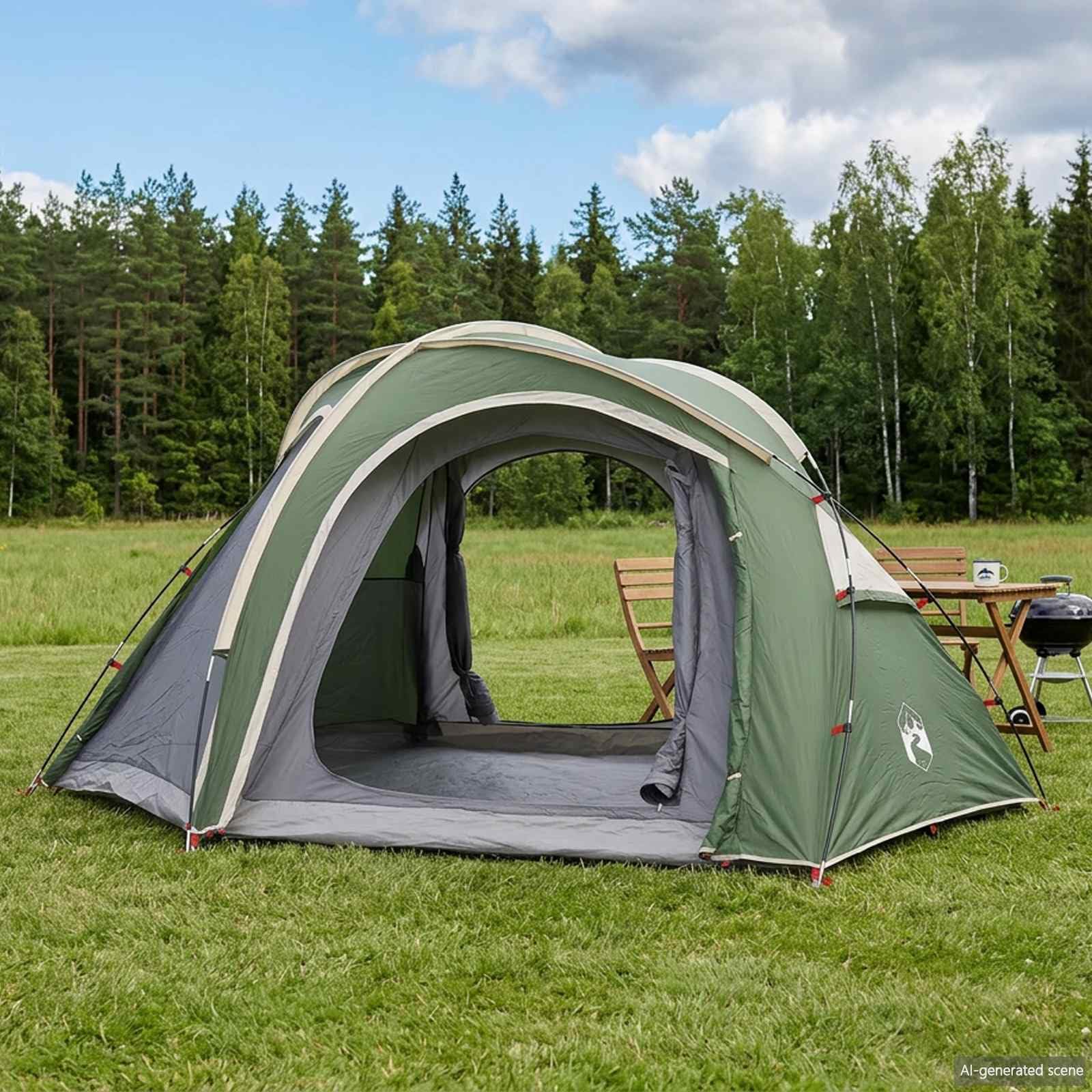 Tente de Trekking avec Housse de Pluie résistante à l'eau Vert,Tentes,42042218