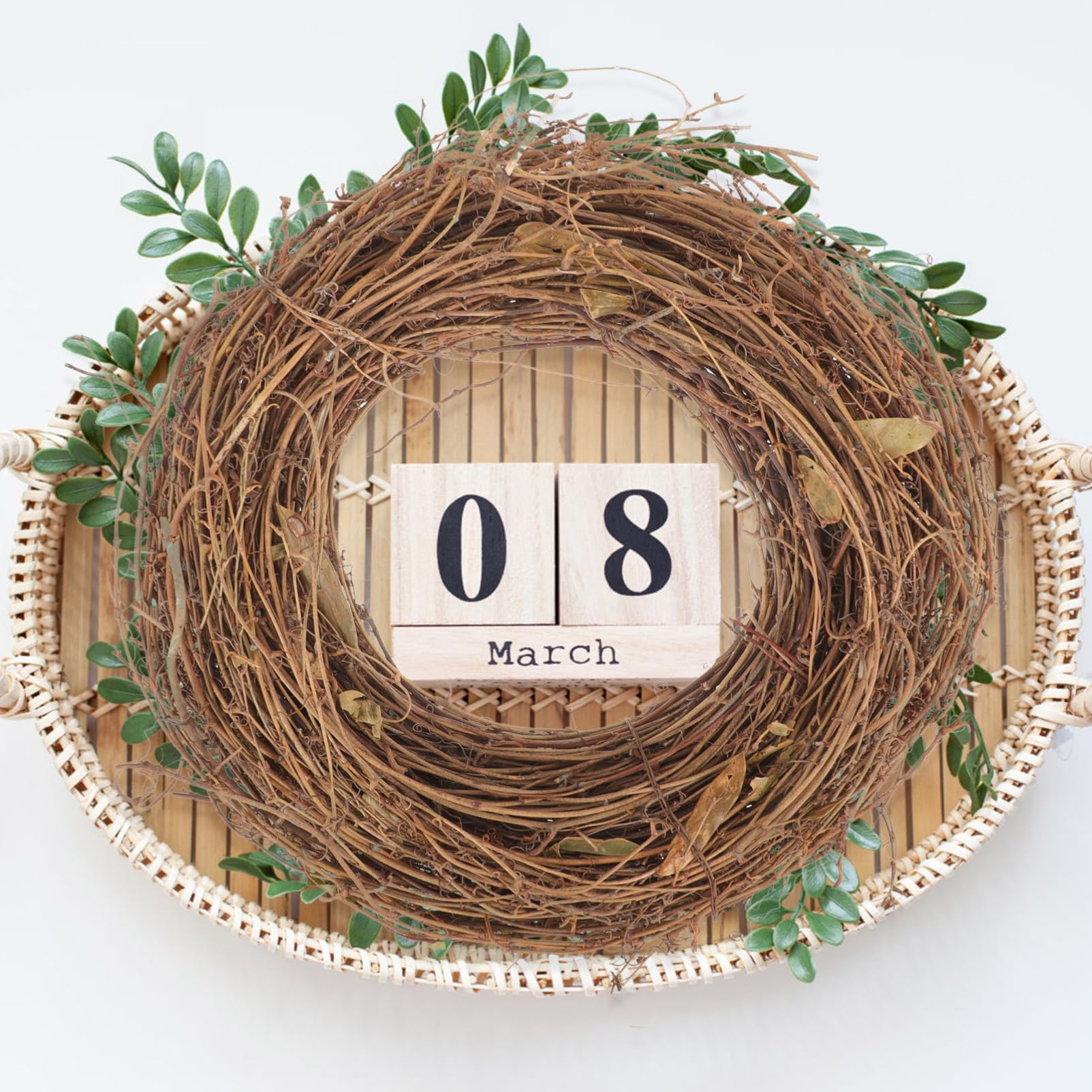 Anneome Rattan per Ghirlanda Fai da Te per Decorazioni Naturali e Eleganti Utilizzabile in Casa Giardino Cortile e Portico Materiale Odori Sgradevoli per Creare un Atmosfera Accogliente