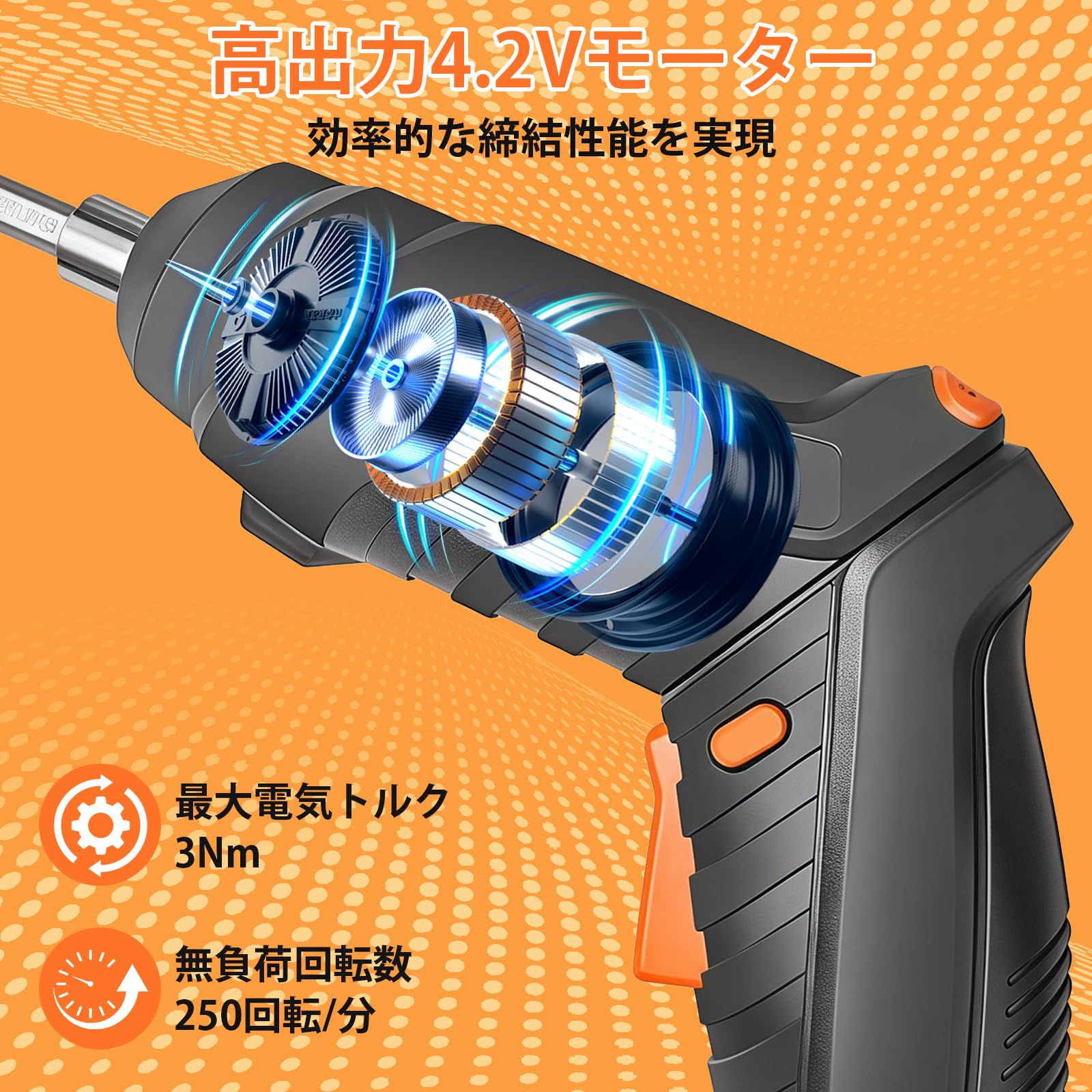 Amazon | 電動ドライバー 47点セット, USB充電式, コードレス, 正逆転