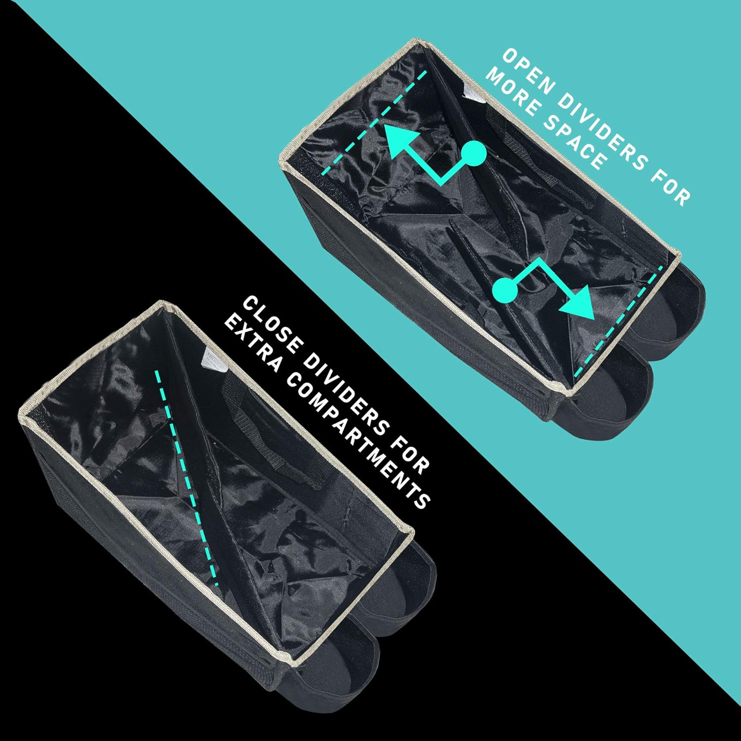 FH Group FH1135BLACK E-Z Travel™ Multi-Use Black Car Organizer with Cup Holders | Back Seat Storage : Everything Else