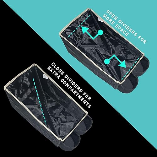 Miniatura 6 de FH Group E-Z Organizador de coche multiusos de viaje con portavasos  Almacenamiento para asiento trasero, color negro