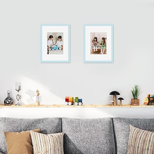 Miniatura 410 de Picrit - Juego de 12 portarretratos de 5 x 7 pulgadas para colgar en la pared o exhibir sobre una mesa, para fotos de 4 x 6 con paspartú o 5 x 7