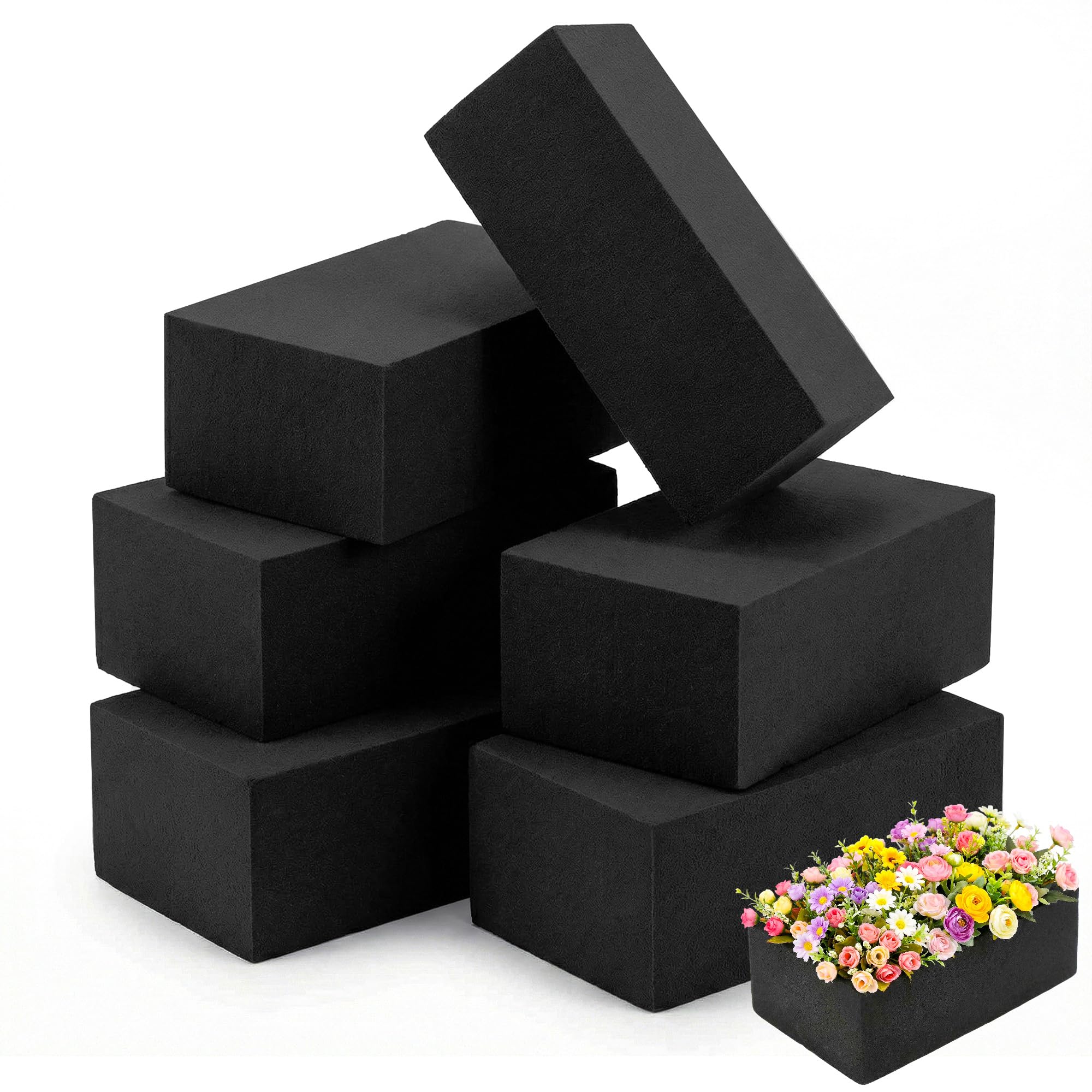 Black Floral Foam Blocks - For Dried & Artificial Flowers -13 Black Floral Foam Blocks - For Dried & Artificial Flowers -13