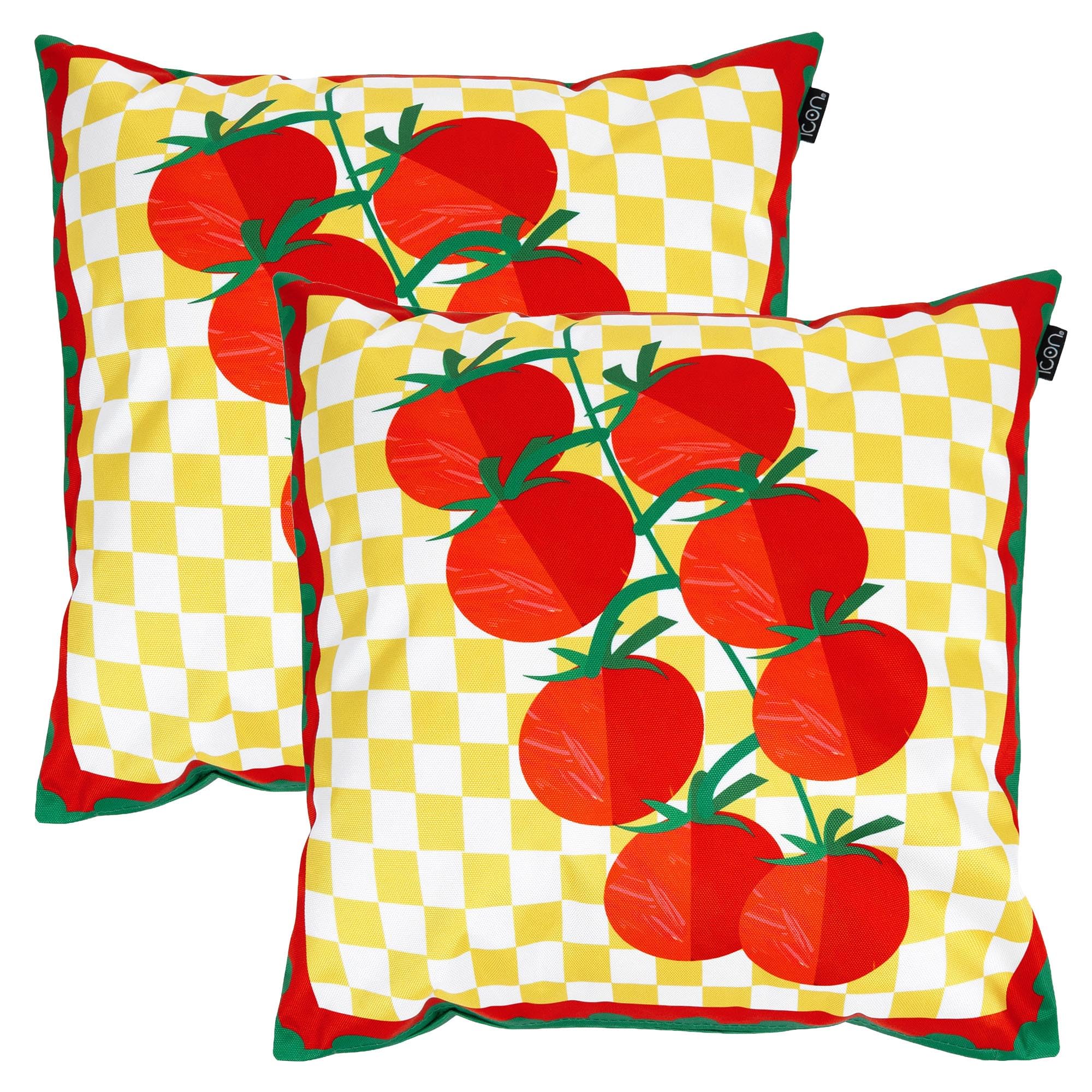 icon 2 Pack Cushion 43X43Cm Tomato Print from B&Q