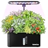 Hydroponics Growing System Indoor Garden: Herb Garden Kit Indoor with LED Grow Light Quiet Smart Water Pump Automatic Timer Healthy Fresh Herbs Vegetables - Hydroponic Planter for Home Kitchen Office