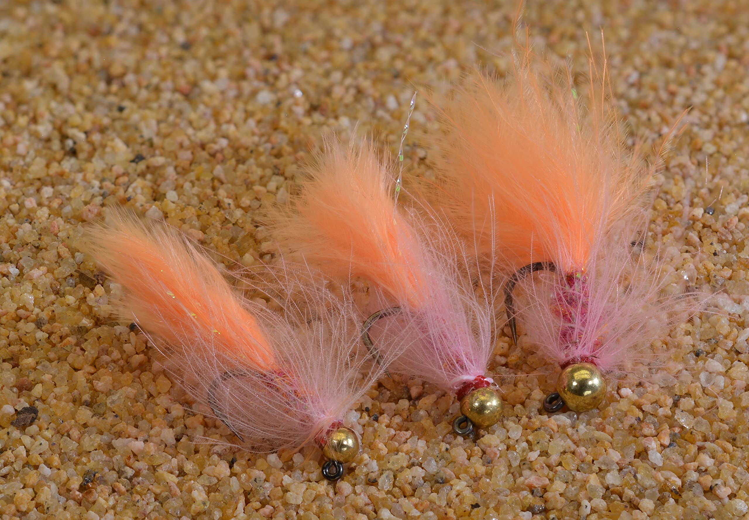 6 Ct - Tungsten Micro Cotton Candy Woolly Bugger Jig Head Fly - Euro Nymph - Hanak Hook (Hook #14)