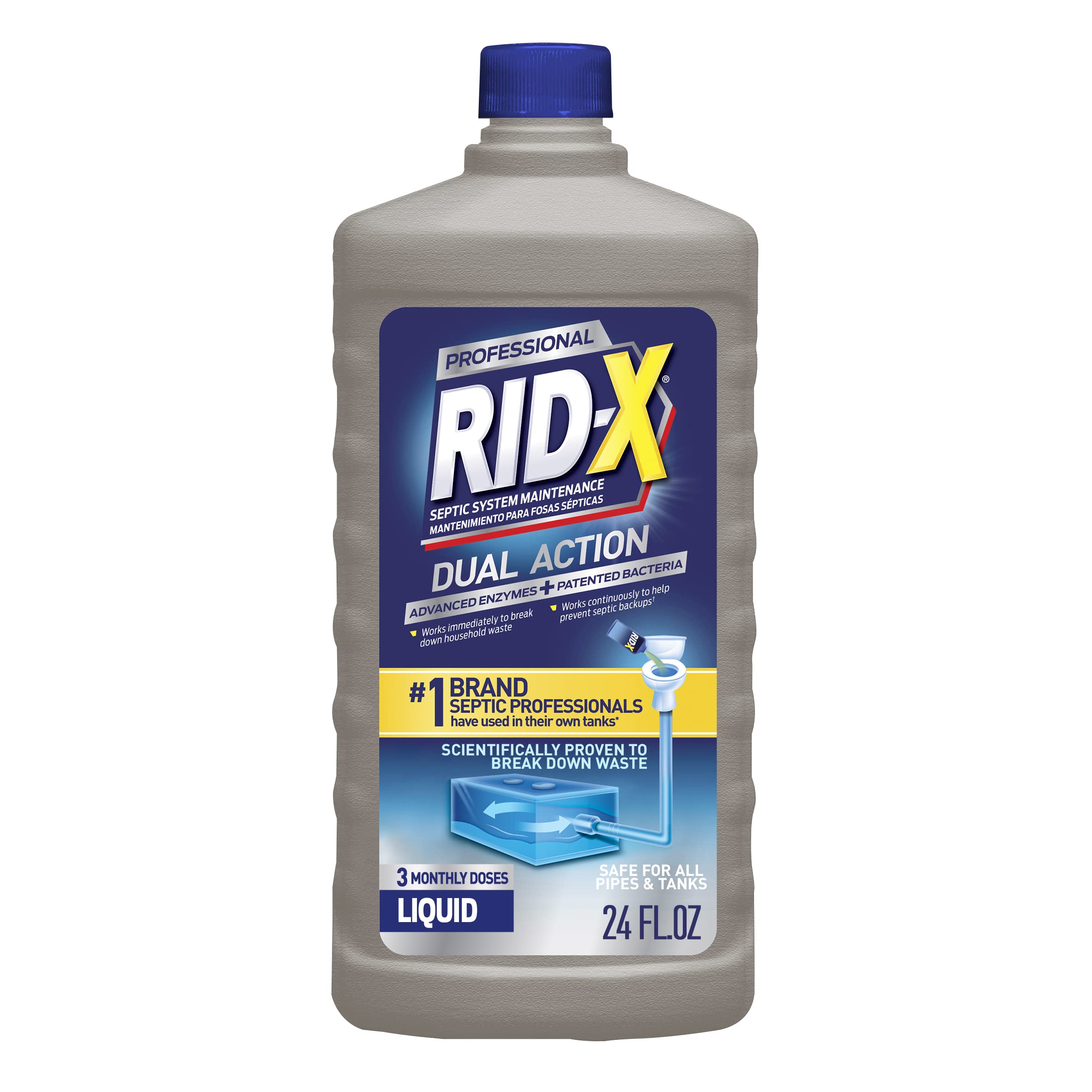 Rid-X Professional Septic Treatment, (1 Bottle) 144 fl oz