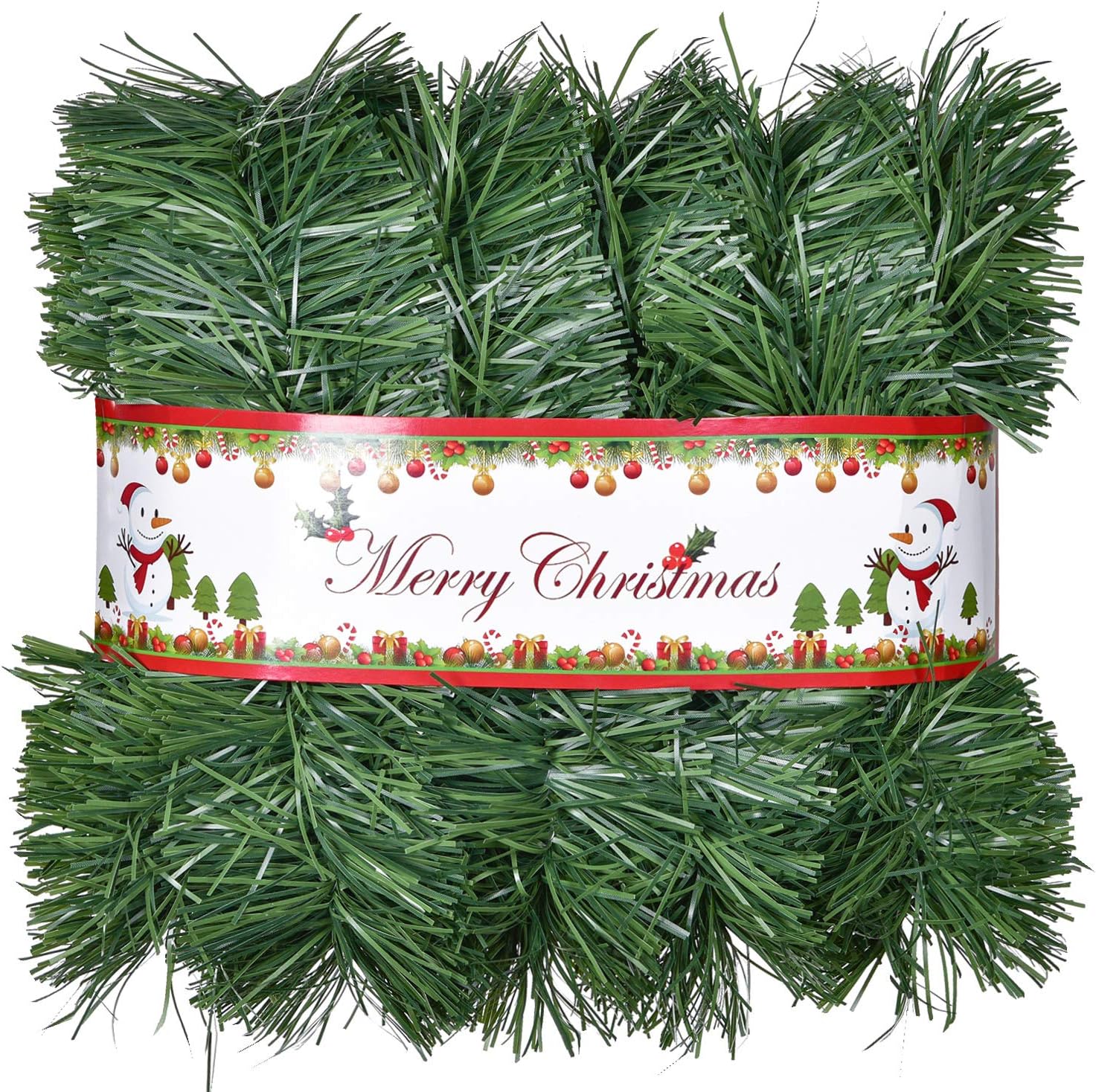 DearHouse 16.5 Ft Christmas Garland Decorations with 50 LED Light, Green Holiday Decor for Outdoor or Indoor Home Garden Artificial Greenery Garland, or Party Holiday Decorations - Image 6