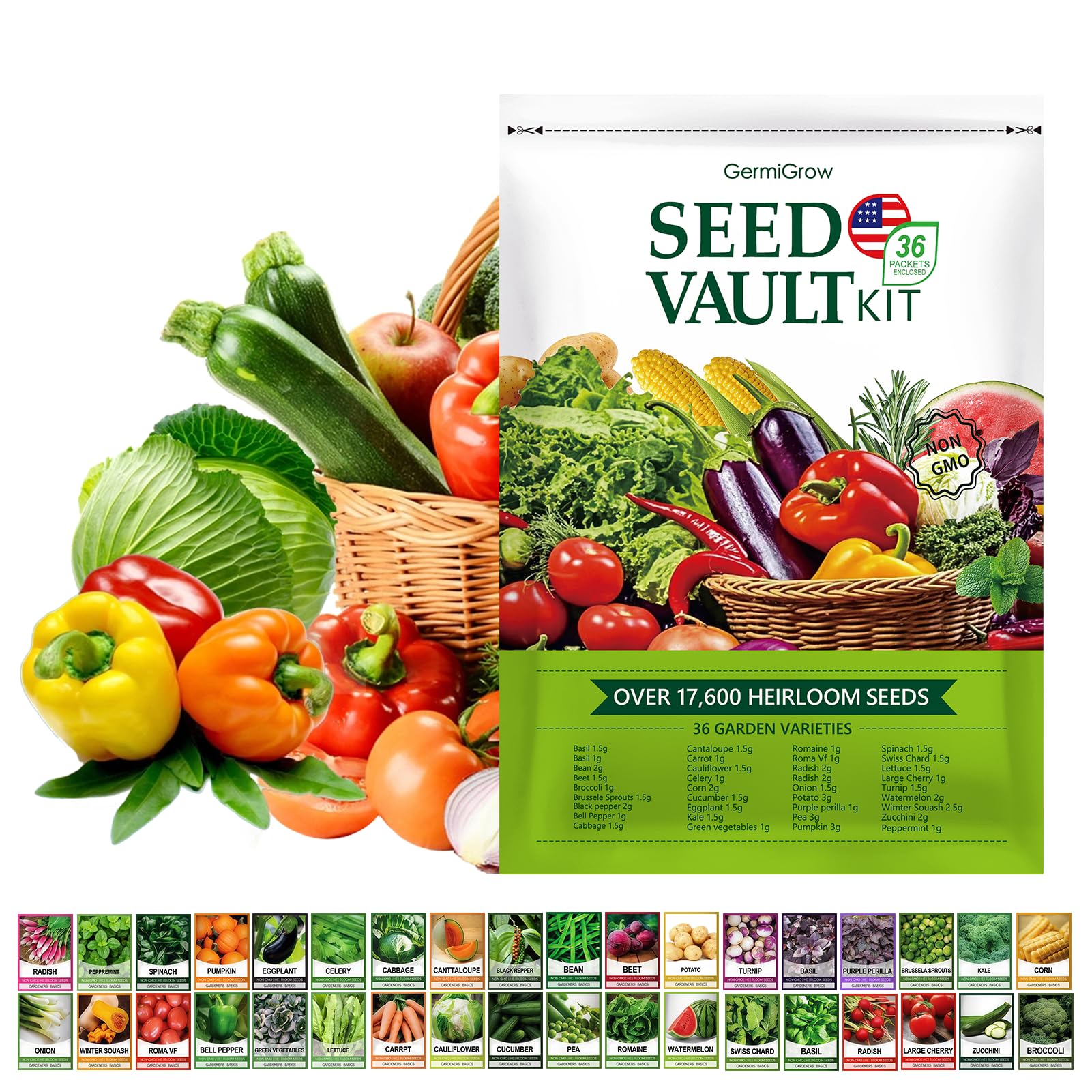 GermiGrow 36-Variety Seed Vault