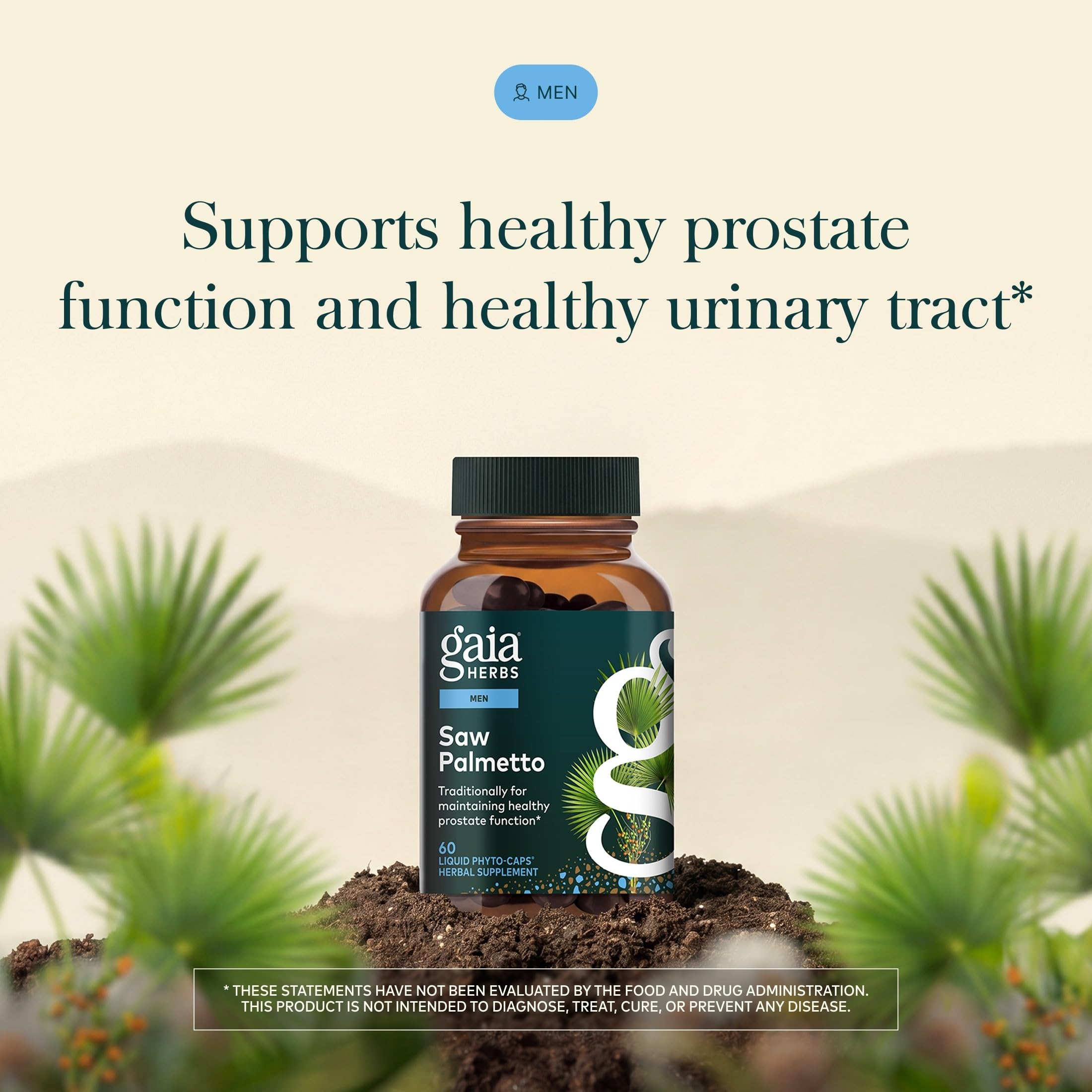 Gaia Herbs Saw Palmetto, 60 Vegan Capsules, 60 Servings — Amazon image 3