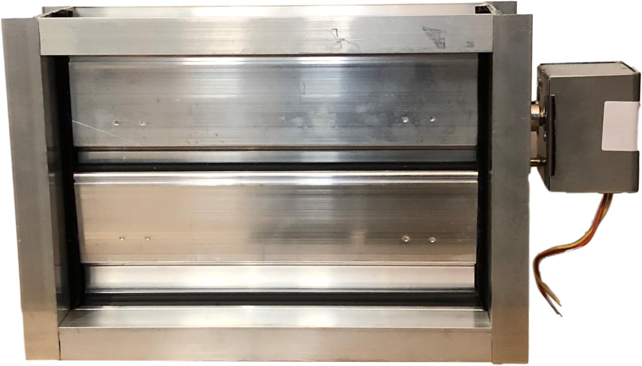 12x8 I.D (14"x9.75" OD) Aluminum Motorized Damper/24 Vac, Normally Close (Power open/Spring close)