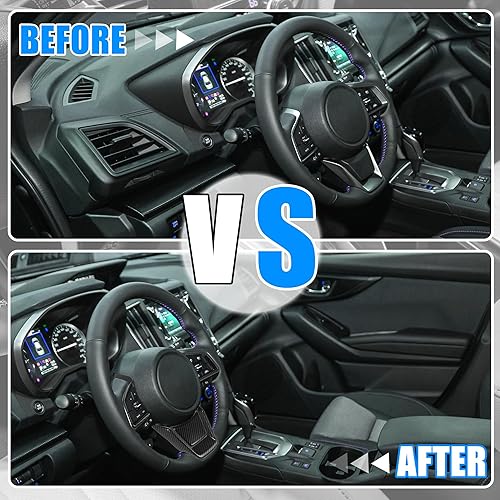 Miniatura 2 de X AUTOHAUX Cubierta interior de volante de plástico ABS para Subaru Forester Ascent SUV 2019-2022 para Impreza 2017-2022 para Legacy/Outback para