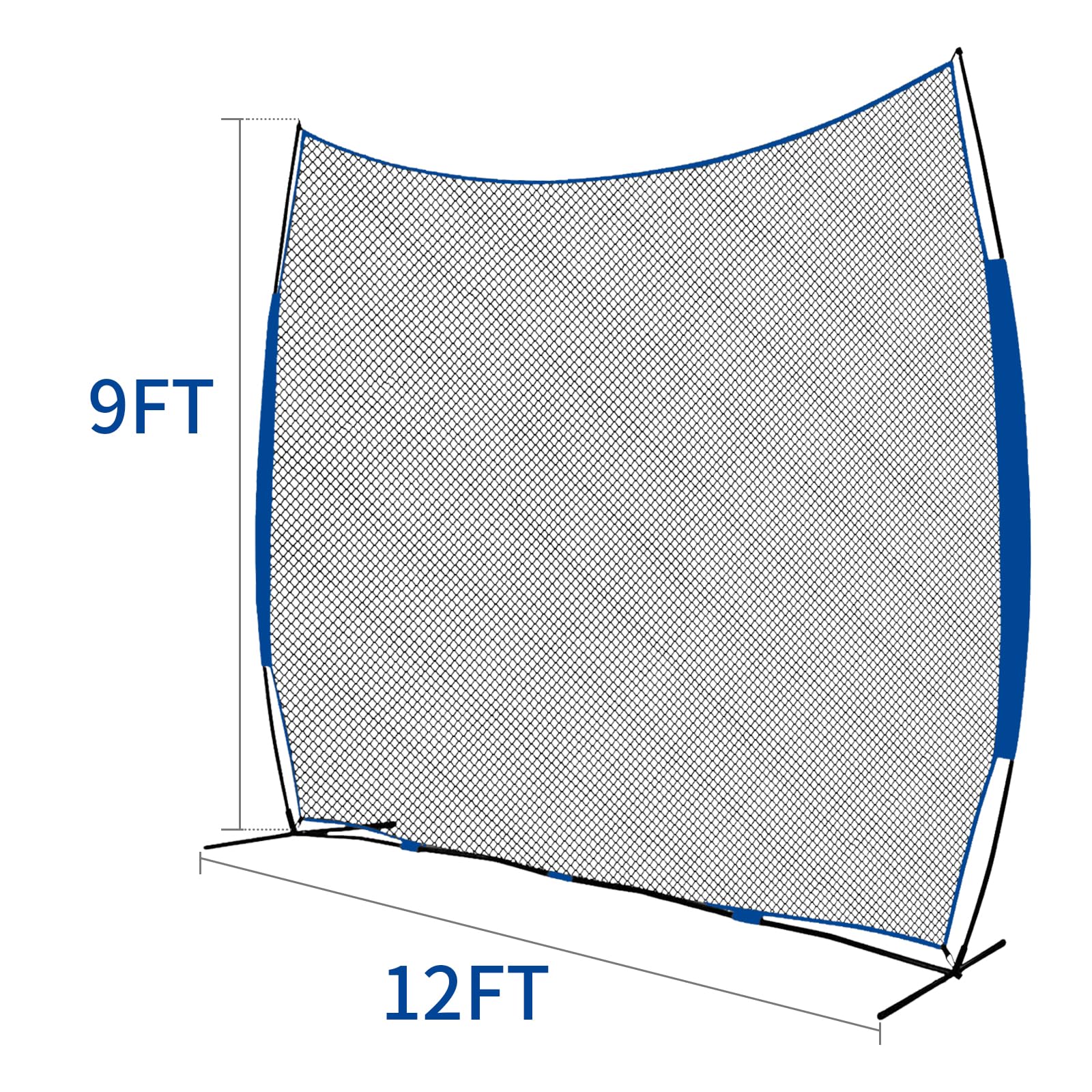 KAIDIDA Baseball Nets 12 X 9 FT Softball Batting Protector Barrier Backyard Ball Stop Netting for Garage Use