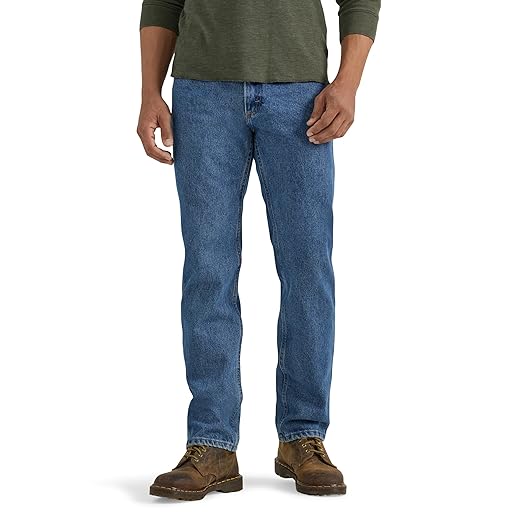Wrangler Authentics Men's Classic 5-Pocket Regular Fit Cotton Jean, Stonewash Mid, 35W x 32L