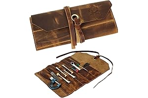 Premium Leather Roll Up Tool Bag