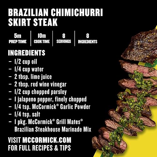 Miniatura 8 de McCormick Grill Mates Mezcla de adobo brasileño para carne, 1.06 oz