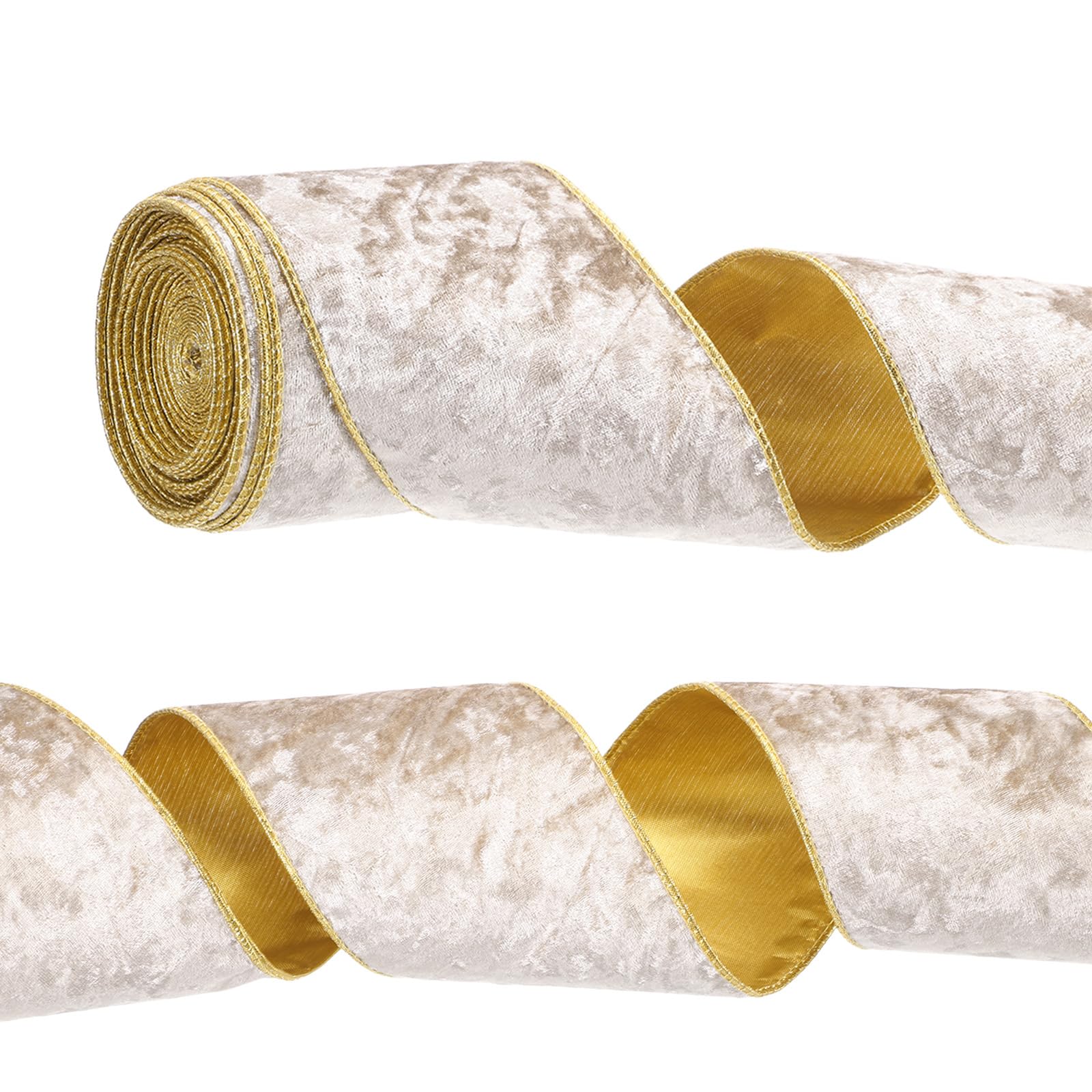 PATIKIL 4 Inch x 10 Yards Velvet Wired Ribbon