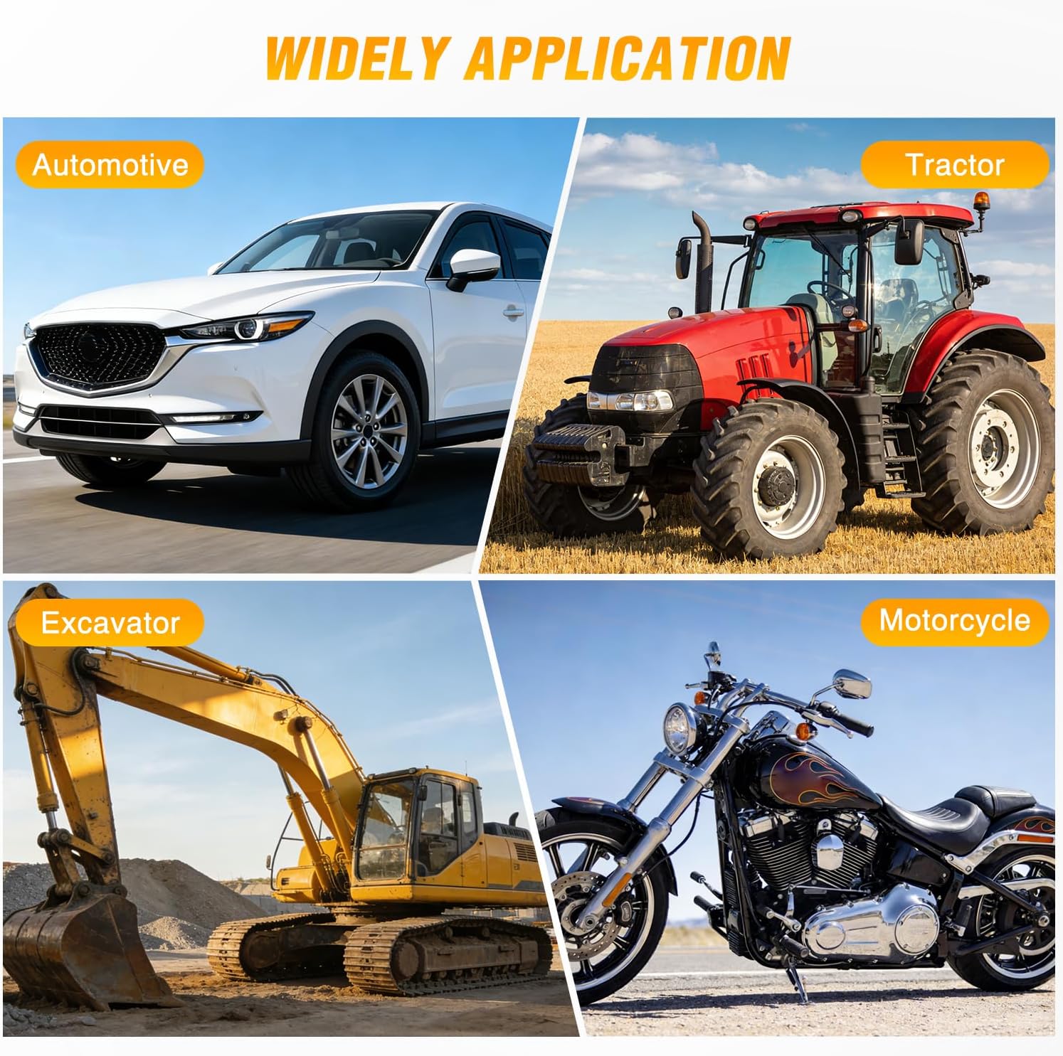 GOOACC Pneumatic Grease Gun 6000 PSI 14oz Heavy Duty Air Operated Grease Gun Kit with 18" Spring Flex Hose Rigid Pipe Coupler Pistol Grip Grease Guns for Automotive Farm Industrial Marine, Yellow 6PCS