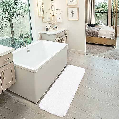 Miniatura 6 de VANZAVANZU Alfombras largas de baño para baño, antideslizantes, extrasuaves, absorbentes, largas, de microfibra, peludas, gruesas, de lujo, lavables