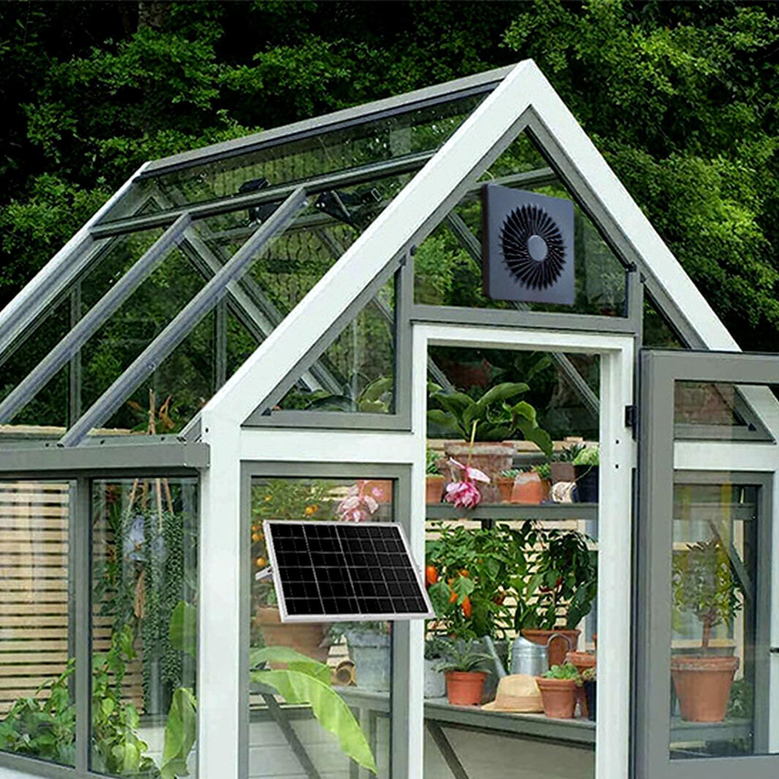 Ventola di scarico solare da 12 V 12 W con ventilatore a pannello solare, estrattore d'aria per ventilatore da soffitto e casa