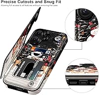 Vista 126 de LETO para iPhone 15 Pro Funda tipo cartera - Tapa tipo folio con patada - Diseños de moda - Tarjetero - Funda protectora para mujeres y niñas - 6.1