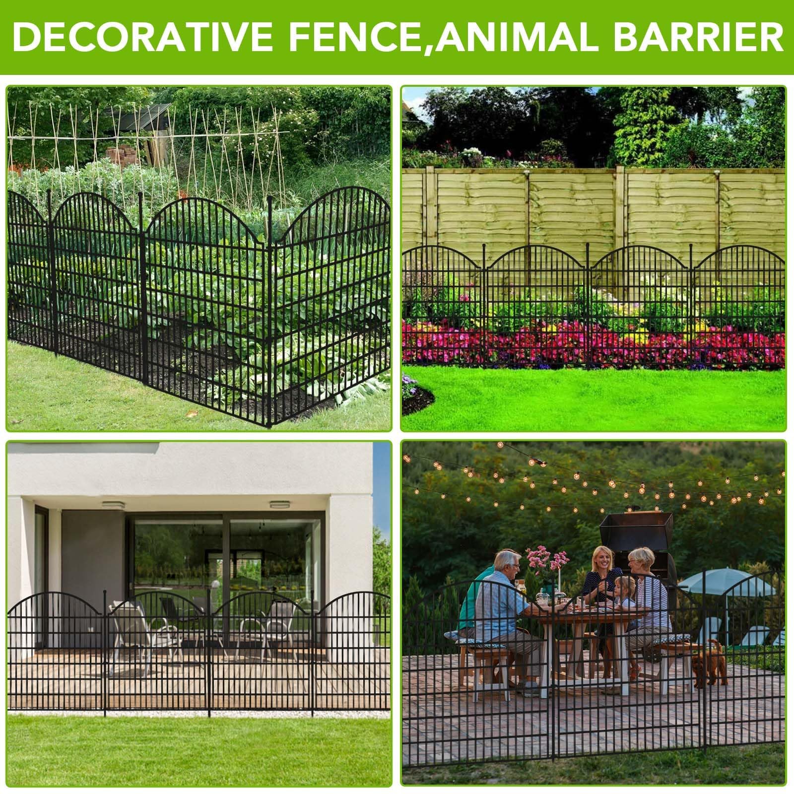 Steckzaun Metall, Beetzaun Metall Dekorative, Teichzaun, Dekorativer Gartenzaun, Dekorative Zaun Garten Steckzaun Teichzaun Steckzaun Für Hunde Gartenzaun Komplettset