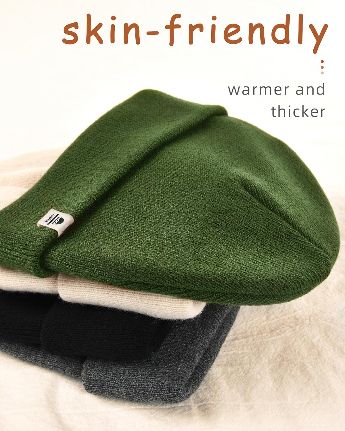 FURTALK Baby Beanie Fleece Lined Toddler Winter Hat Boys Girls Knit Warm Beanies Kids Ski Hats for 0-8 Years - Image 2