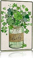 Funny St. Patrick's Day Tin Sign - Green Shamrock Clover Lucky Irish Vintage Metal Decor 8x12 Inch for Home Yard Garden by Smilelife