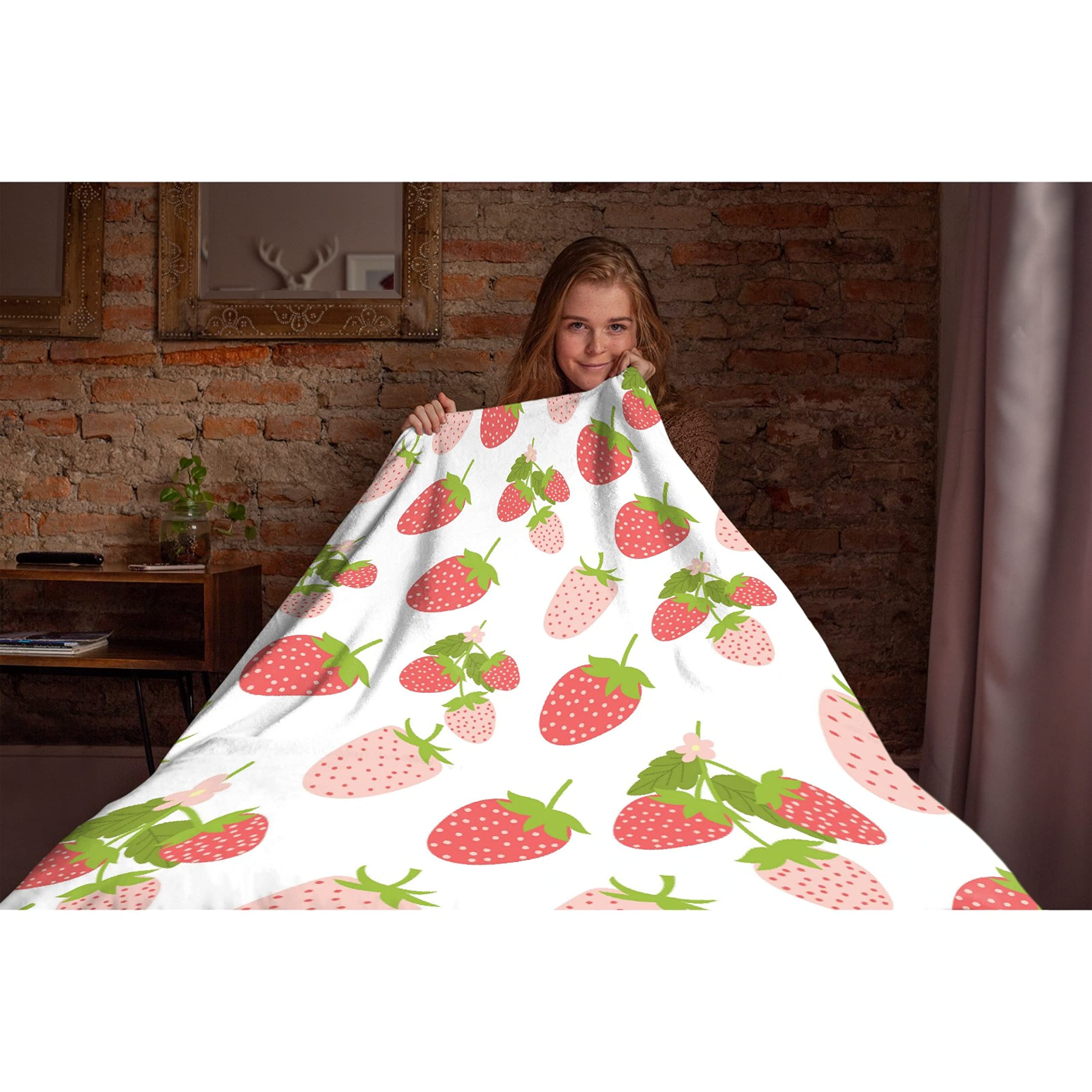  ストロベリーデザイン ブランケット Amazon.co.jp: ストロベリーブランケットスロー スーパーソフトで