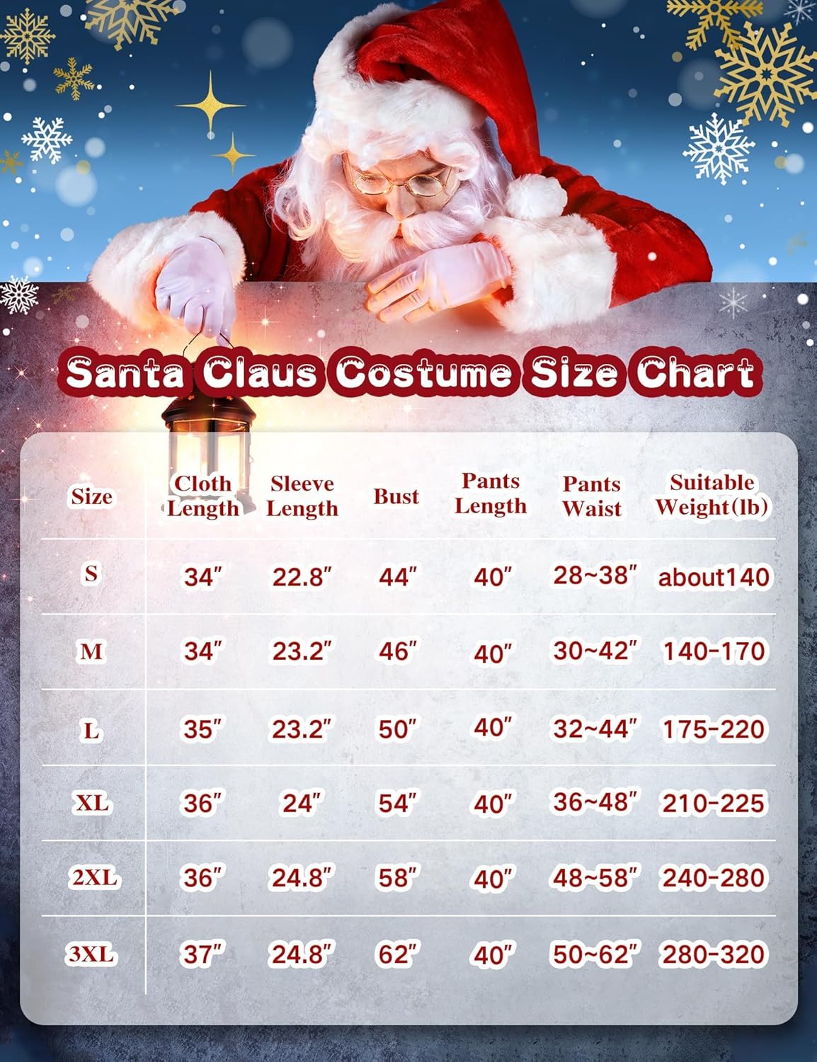 Christmas Santa Claus Costume for Men Adult 11 Pcs Deluxe Velvet Suit Outfit Xmas Santa Holiday Party Cosplay - Image 6