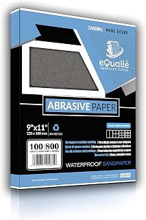 800 Grit Sandpaper Sheets, 100-Pack, 9x11 in – Bulk Ultra-Fine Sandpaper for Large-Scale Woodworking, Drywall Sanding, Paint Prep, and Auto Detailing | Lijas 800 para Acabado y Detallado Automotriz