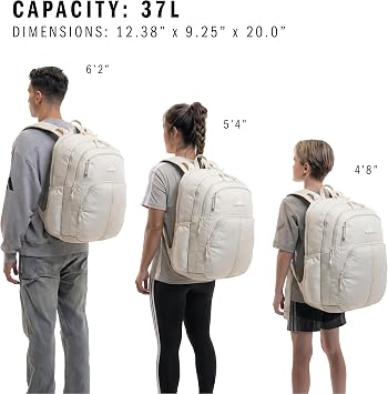 adidas Prime Backpack for Work, Travel Bag for Women and Men with Padded Compartment for Laptop, Alumina Beige/White, One Size, Prime Backpack for Work, Travel Bag for Women and Men With Padded