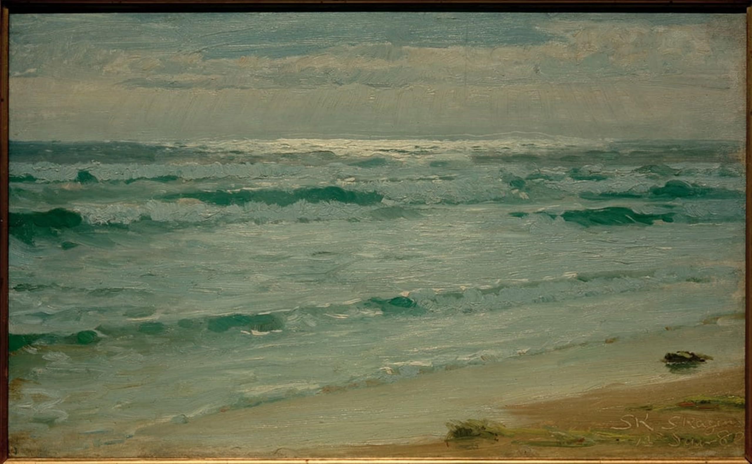 ARTXLXXBN Famous Painting Canvas Artwork Graffiti Print seascape by Peder Severin Krøyer Portrait Canvas Image for Home Decor 60x90cm
