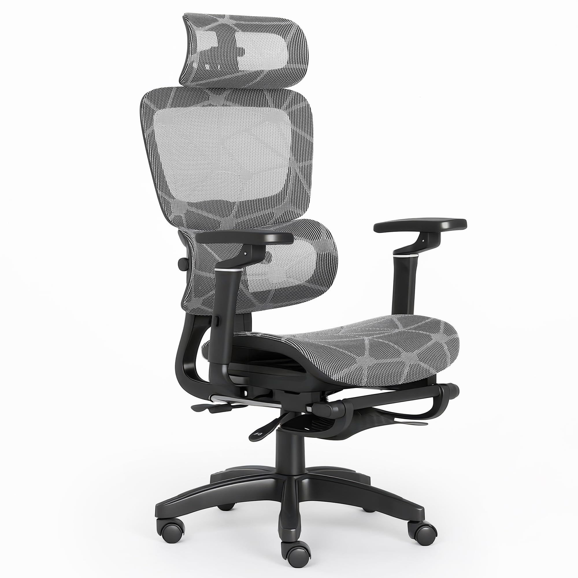 Chaise de bureau ergonomique soulagement du dos avec accoudoirs 6D complets