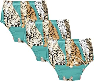 Chic Savannahcats - Bragas de entrenamiento para orinal, color verde azulado, absorben el agua durante la noche, ropa interior de entrenamiento para orinal, ropa interior para 4T