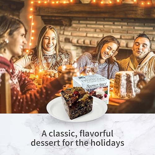 Miniatura 4 de Trappist Abbey Monastery Pastel de frutas - Pastel navideño con frutas confitadas y nueces - Pastel de frutas tradicional empapado en brandy de 120