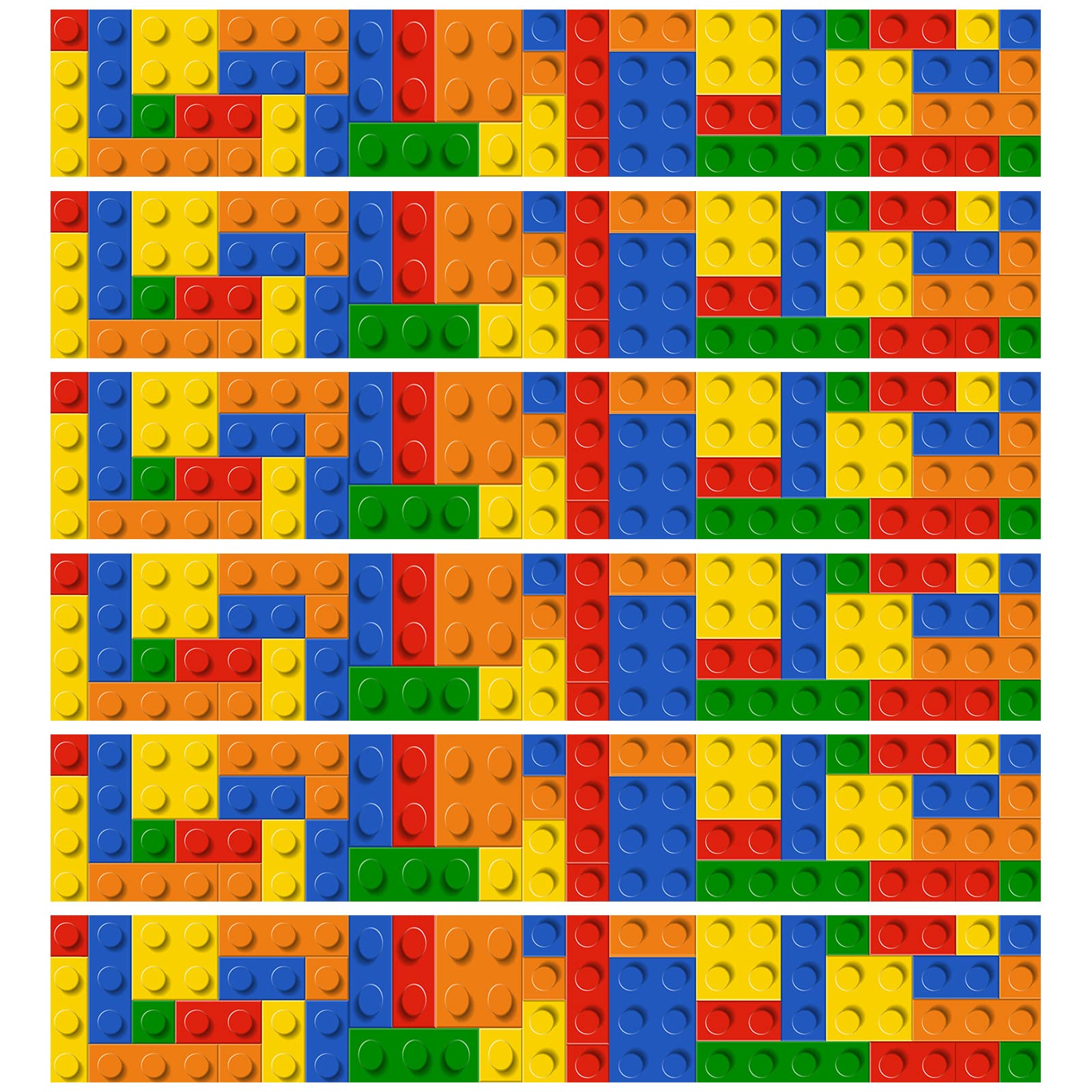 Sherr 100 Pcs 111 Ft Building Block Bulletin Board Borders, Colorful Trim Strips, Decorative Border for Classroom, Nursery, Chalkboard & Whiteboard
