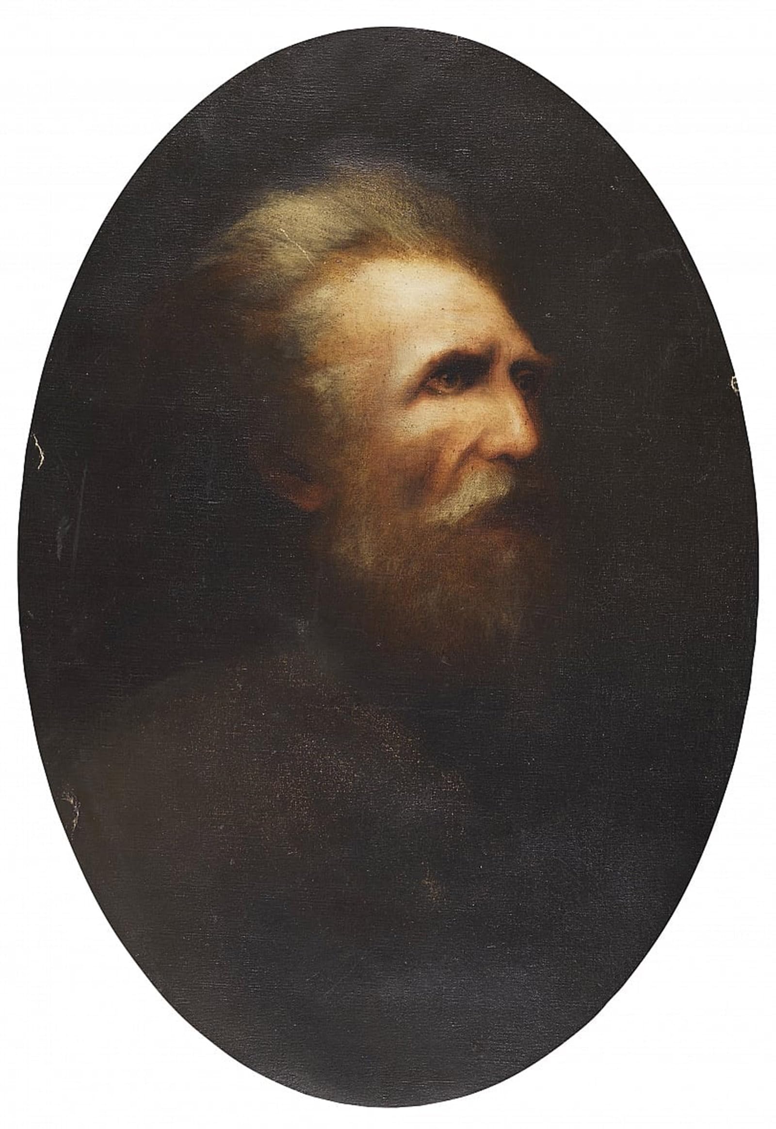 POSTERIIk Vintage Classic Picture Landscape Artwork Karl Wilhelm Diefenbach Selfportrait by Karl Wilhelm Diefenbach Portrait Canvas Painting for Office Home Decor 60x90cm