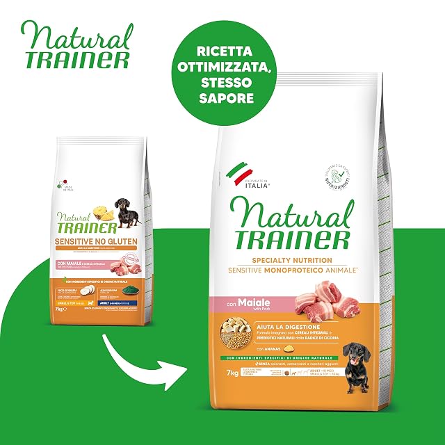 Foto 2 de 5 de Trainer Sensitive No Gluten - Comida para Perros Adultos Small & Toy con Cerdo, 7 kg